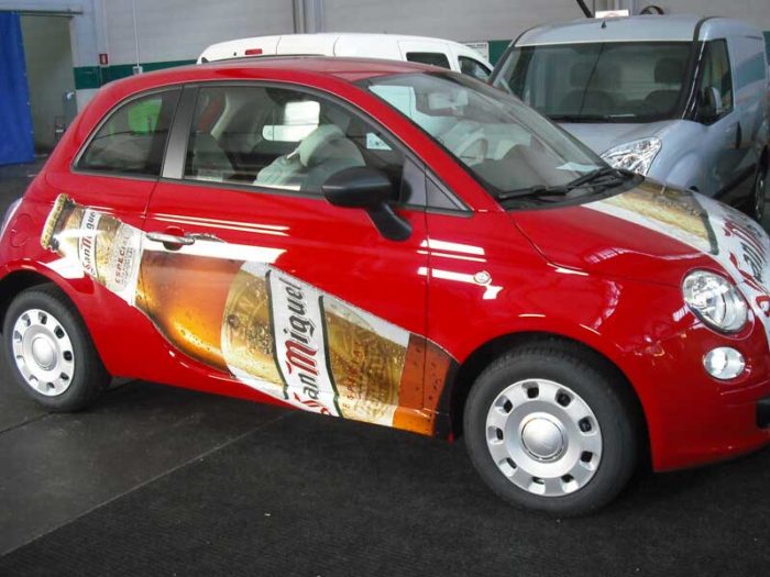 decorazione automezzi Decor Grafica Fiat 500 San Miguel